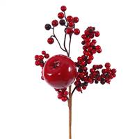 12" Red-Burg Apple Berry Outdoor Pick