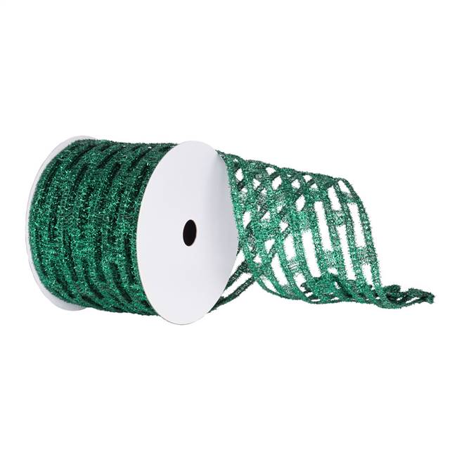 6" Emerald Metallic Rectangle Wired Mesh