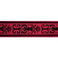 4" x 10Yd Black Classic Red Dupion