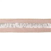 2.5" x 5Yd Gold Sequin Stripe Taupe