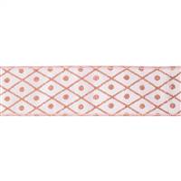 2.5" x 10Yd Rose Gold Diamond Jacquard