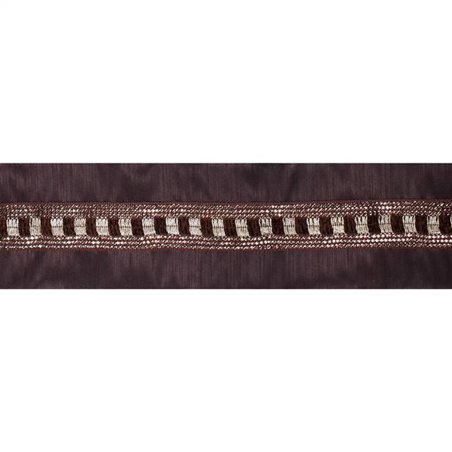 4" x 5Yd Gold Sequin Trim Chocolate