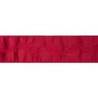 4" x 10Yd Red Acanthus Leaf Jacquard