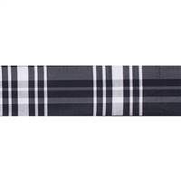 2.5" x 10Yd Black White Scandia Plaid