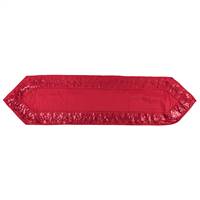 6' x 16" Red Sequin Leaf Table Runner