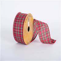 2.5" x 10yd Red Green Yellow Plaid