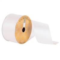 2.5" x 10yd Ivory Satin Wired