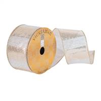 2.5"x10Yd Gold Dust Flecks Ribbon