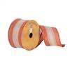 2.5"x10Yd Orange/Natural Stripe Dupion