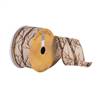 2.5"x10Yd Natural Dupion Brown Branches