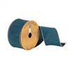 2.5"x10Yd Teal Dupion Gold Flecks