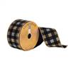 2.5"x10Yd Black/Gold/Silver Plaid