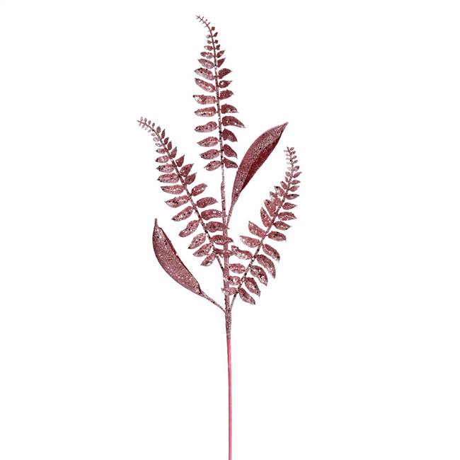 33" Pink Fern Leaf Spray 6/Bag