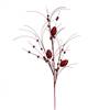 33" Burgundy Glitter Grass Spray 6/Bag