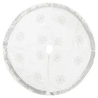 60" Banded Snowflake Tree Skirt