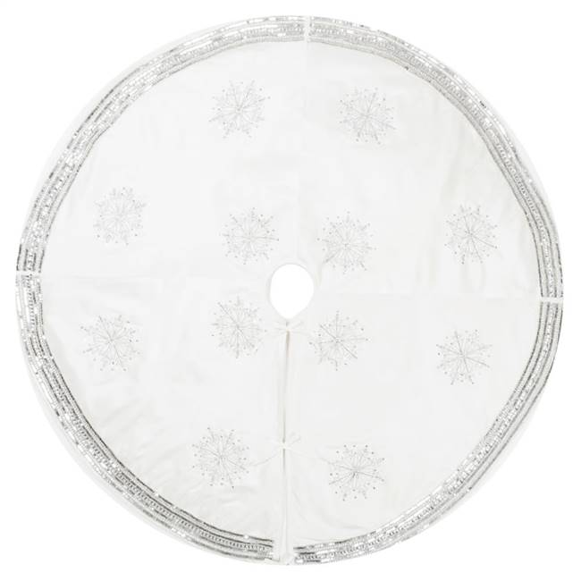 60" Banded Snowflake Tree Skirt