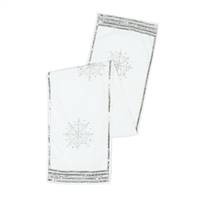 12" x 60" Banded Snowflake Table Runner