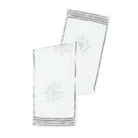14" x 90" Banded Snowflake Table Runner