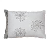 14" x 20" Banded Snowflake Pillow