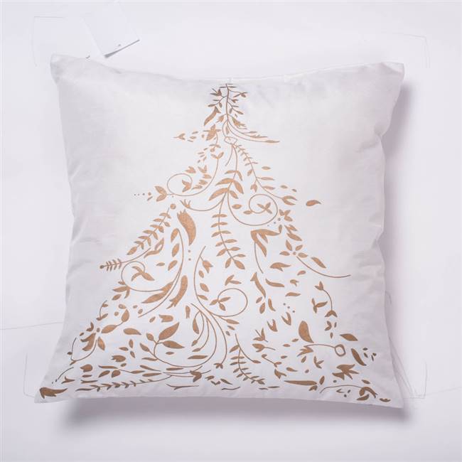 18" x 18" Gold Stamped Tree Pillow