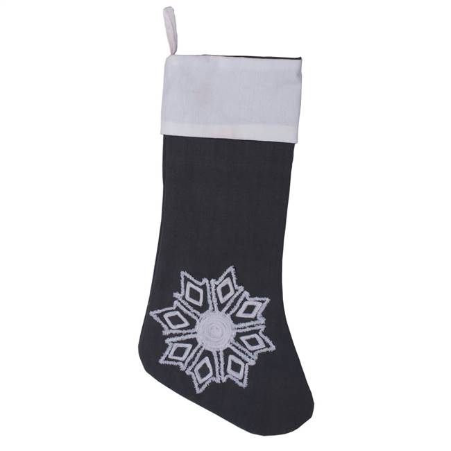 8" x 19" Winter Snowflake Stocking