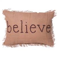 14" x 20" Holiday Words Believe Pillow