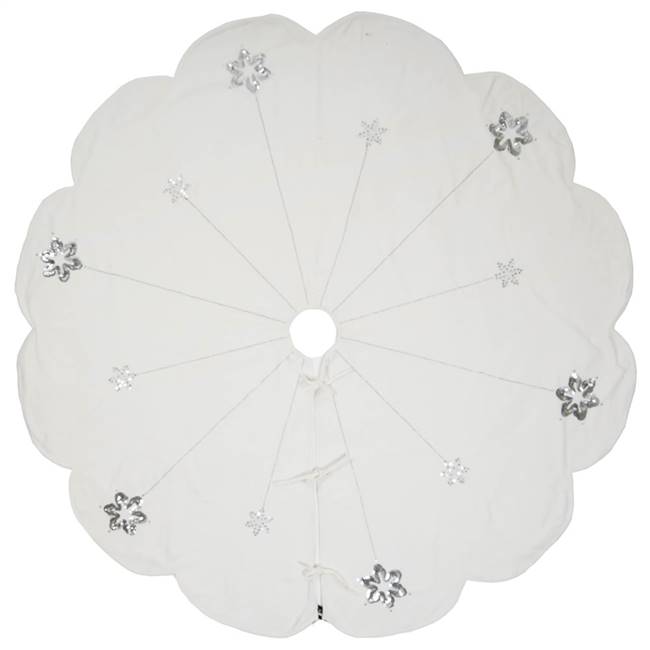 60" Silver Flakes Collection Tree Skirt