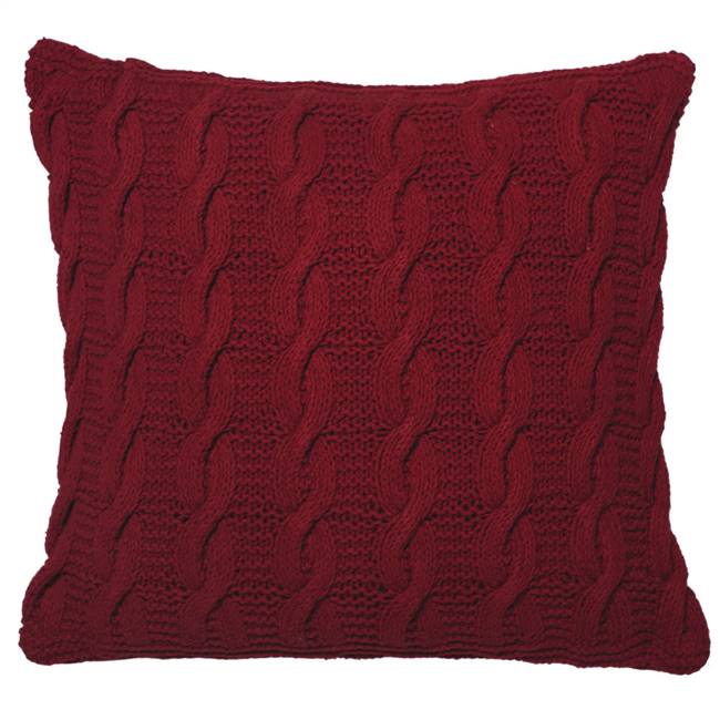 18" x 18" Cable Knit Cushion Pillow
