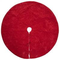 60" Christmas Eve Red Tree Skirt