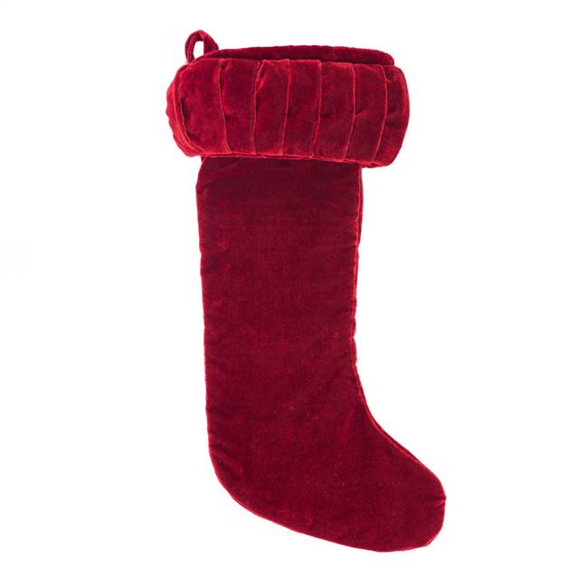 8X19" Plush Red Velvet Stocking