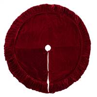 72" Plush Red Velvet Treeskirt