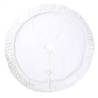 84" Plush White Velvet Treeskirt