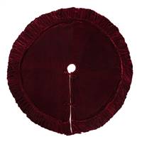 60" Plush Wine Velvet Treeskirt