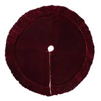 84" Plush Wine Velvet Treeskirt