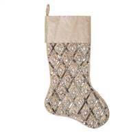 20" Champagne Sequin Pattern Stocking