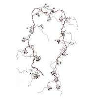 6' White Cotton Frosted Twig Garland