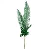 30" Green Glitter Fern Berry Spray 2/Bag