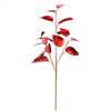 33" Red Shiny Leaf Spray 2/Bag