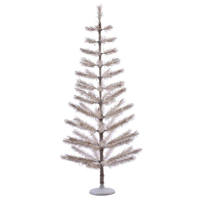 5' x 24" Champagne Feather Tree 70Tips