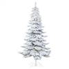 6' x 32" Snowy Alpine Tree 300LED WmWht