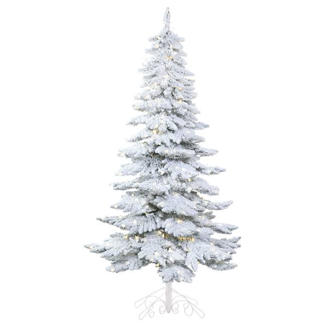 6' x 32" Snowy Alpine Tree 300LED WmWht