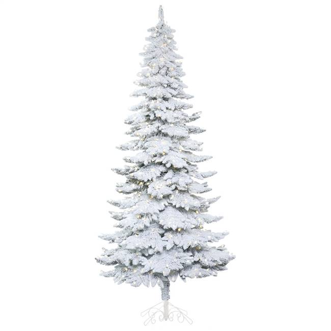 8' x 40" Snowy Alpine Tree 500LED WmWht