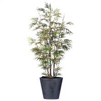 88" Black Bamboo Palm / Black Metal
