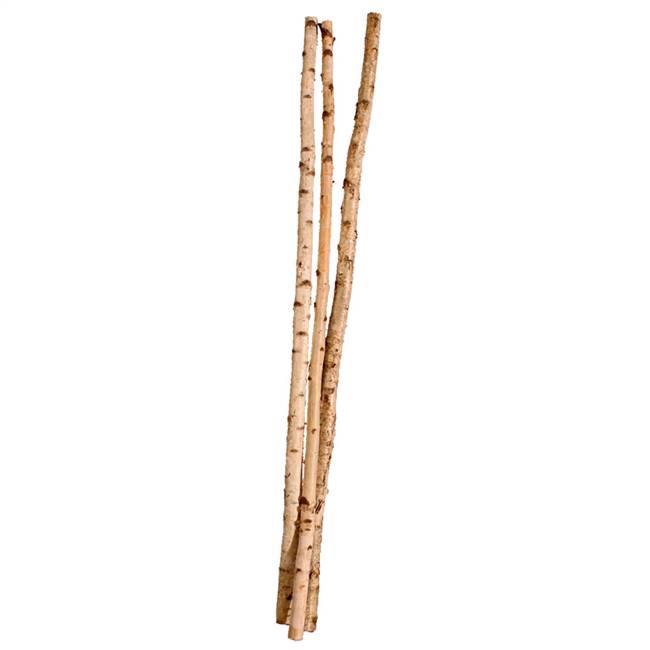 1.5" - 2"  x 72" Birch Poles x3 pcs