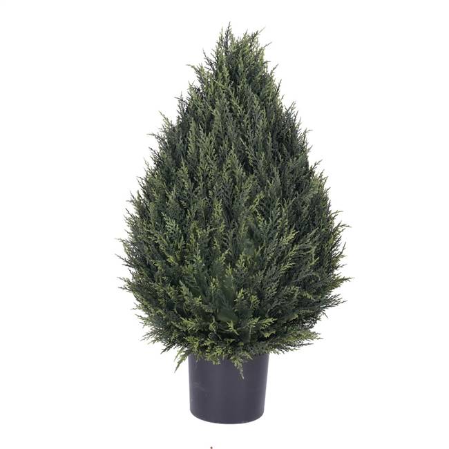 36" UV Cedar Pine Cone Topiary w/820