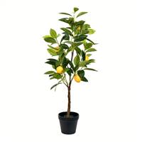 28" Potted Lemon Tree Real Touch Leaves