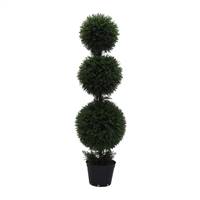 4' Cedar Triple Balls In Pot (UV)