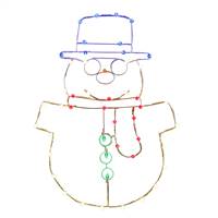 48" x 34" Snowman C7 Wire Motif