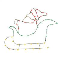 36" x 48" Santa n' Sleigh C7 Wire Motif