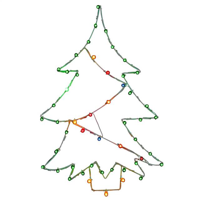 48" x 32" Christmas Tree C7 Wire Motif